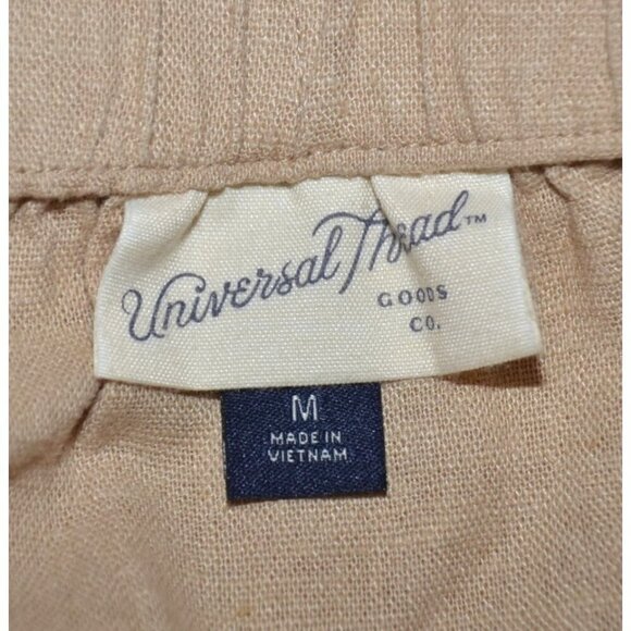 Universal Thread Tan Button Up Tiered Maxi Skirt Size M Linen Blend Boho Modest - Picture 8 of 10